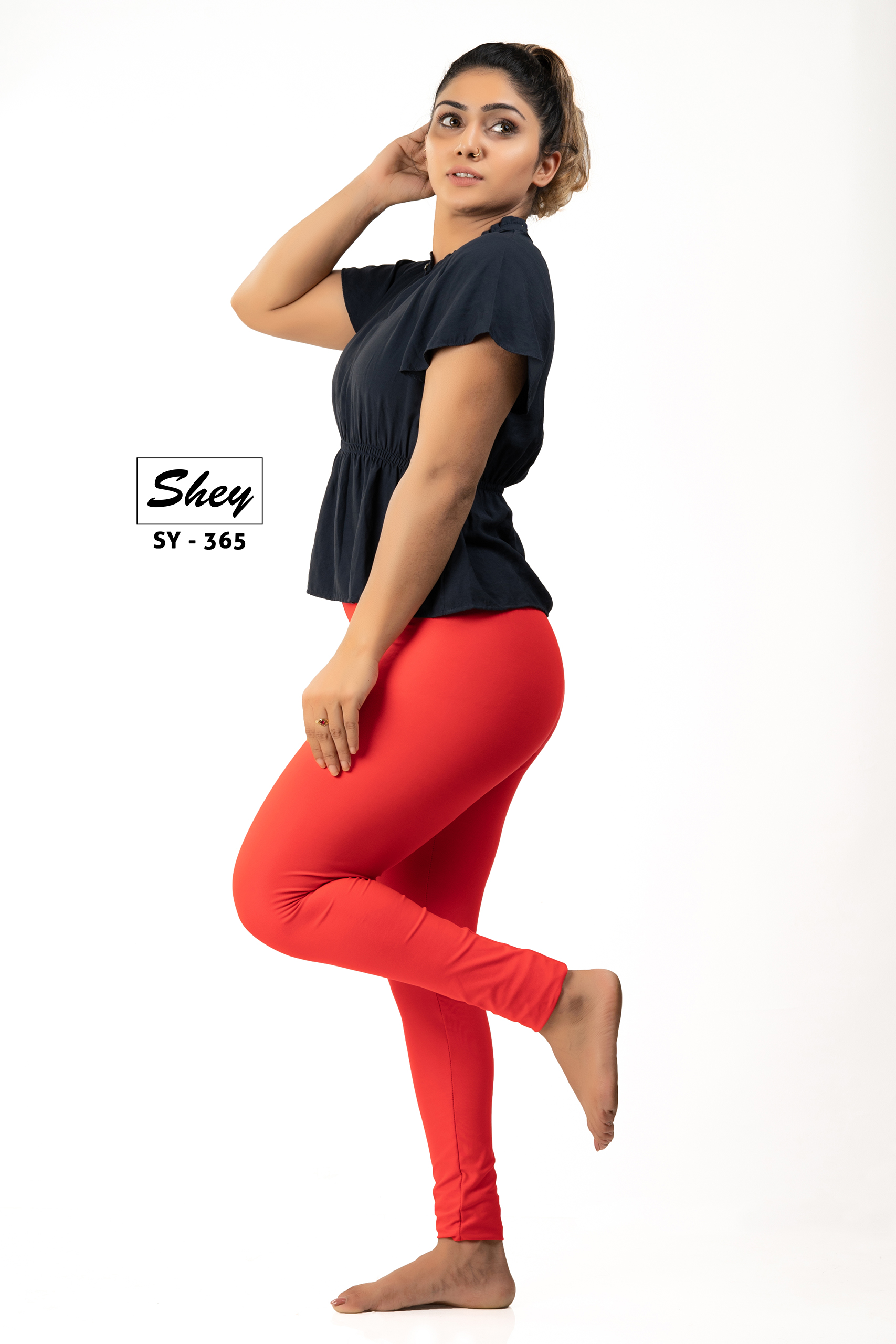 Full Length Highwaist Legging Red - Image 2