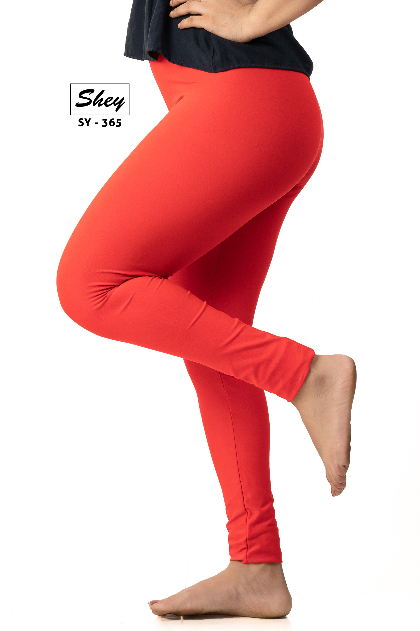 Full Length Highwaist Legging Red - Image 5