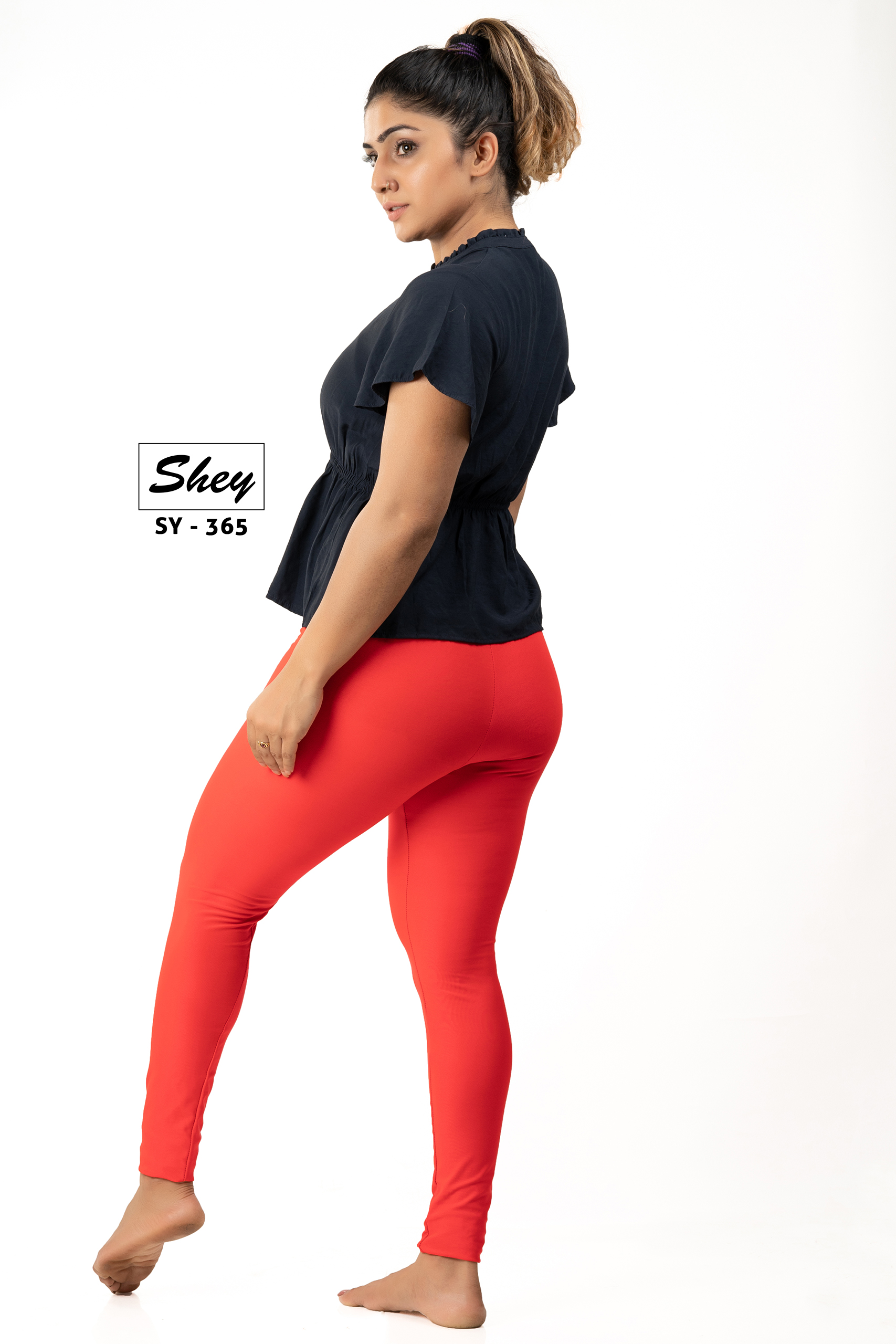 Full Length Highwaist Legging Red - Image 4