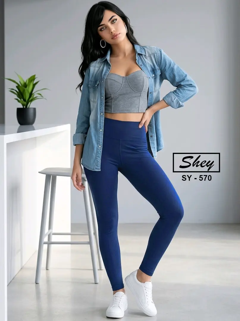 Denim Legging Dark Blue #1 Denim Legging Dark Blue - Image 1